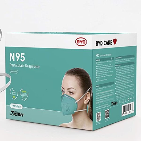 CARE N95 Respirator, 20 Pack with Individual Wrap