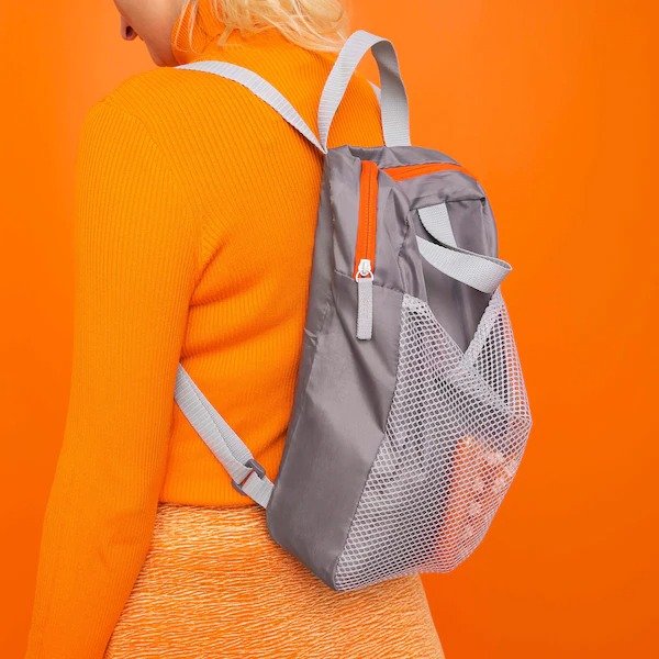 PIVRING Backpack, light gray, 9 ½x3 ¼x13 ½"/2 gallon - IKEA