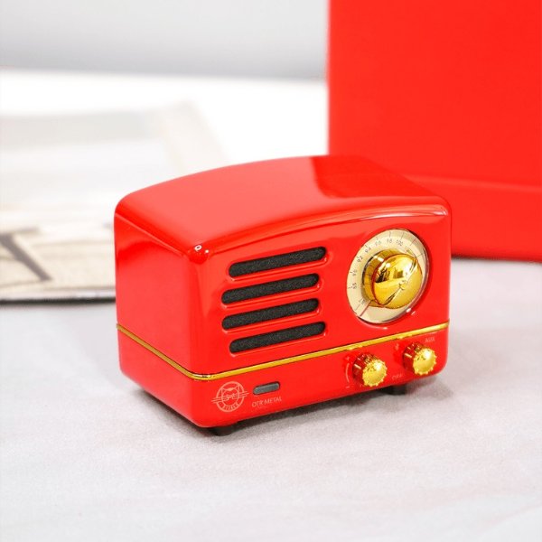 MUZEN猫王 蓝牙音箱收音机便携式 红色