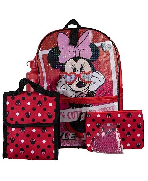Minnie Mouse Backpack, 5 Piece Set