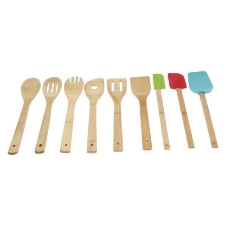 9 piece Bamboo Kitchen Tool Set - Walmart.com