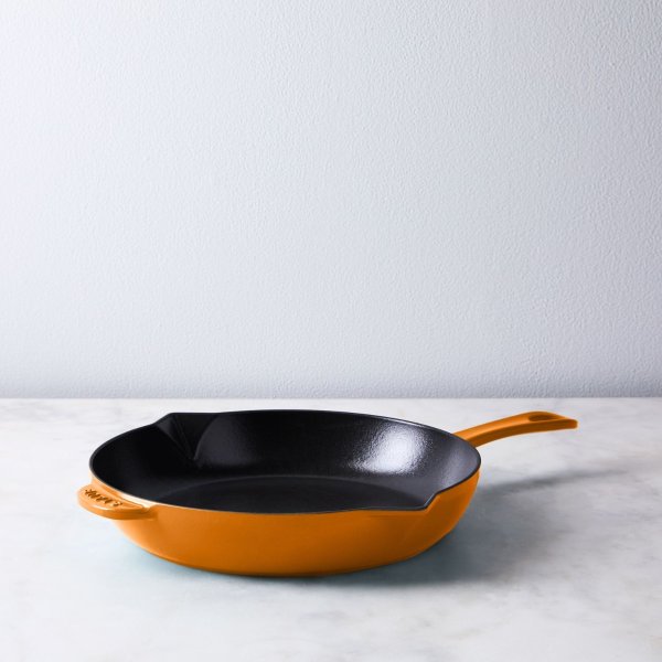 Cast Iron Frying Pan in 10" and 12" Sizes, 6 Colors