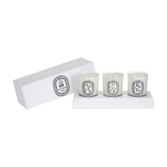 set of mini candles (baies, figuier, roses)
