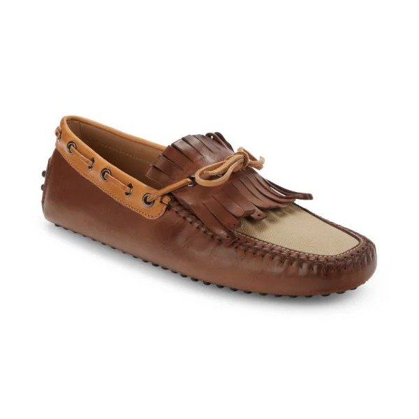 Two Tone Tassel Driving Loafers