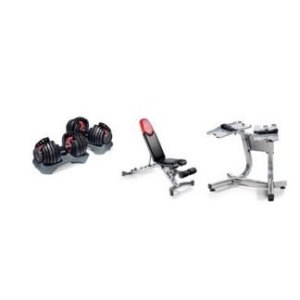 BowflexSelectTech 552 Adjustable Dumbbells (Pair), Series 3.1 Bench, and Stand