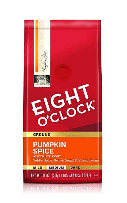 Eight O'Clock Ground Coffee, Pumpkin Spice, 11 Ounce