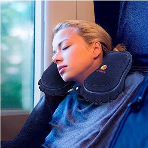 Andake Travel Inflatable Neck Pillow with Handy Carry Pouch