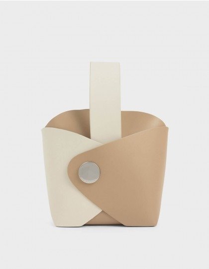 Two-Tone Mini Bucket Bag
