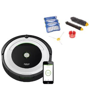 iRobot Roomba 695 Wi-Fi Connected Robotic Vacuum & Replenishment Kit
