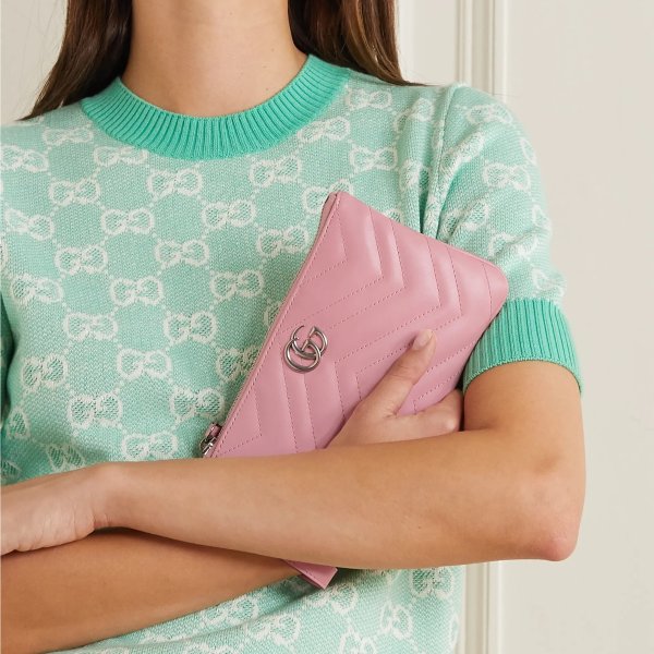 GG Marmont quilted leather clutch