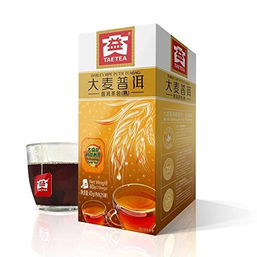 Tea Bags PU'ER Ripe TEA (Barley) Organic Black Tea 25 Bags(1.6 grams per serving)
