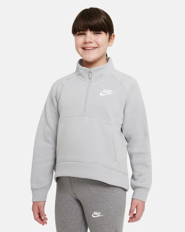Sportswear Club Fleece Big Kids' (Girls') 1/2-Zip Pullover (Extended Size)..com