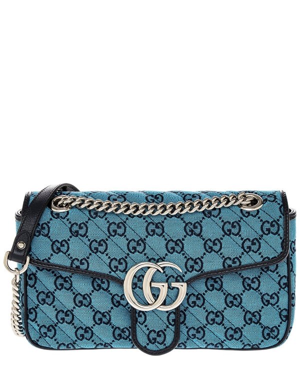 GG Marmont Small Canvas Shoulder Bag