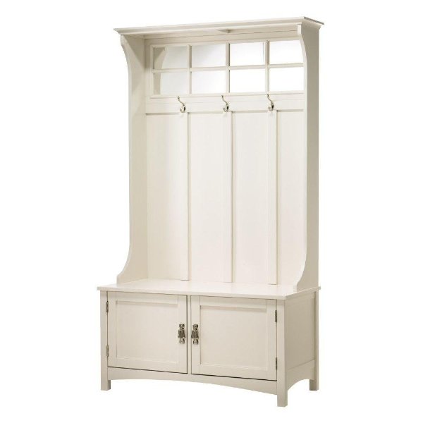 Ambrose Polar White Hall Tree-1157210410 - The Home Depot