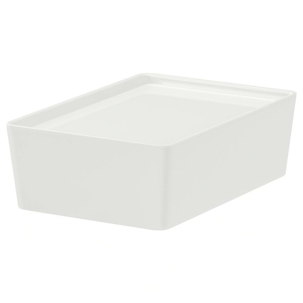 KUGGIS Box with lid - white - IKEA