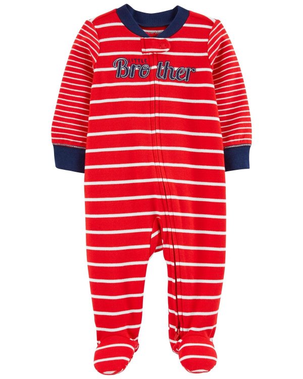 Baby Brother 2-Way Zip Cotton Sleep & Play Pajamas
