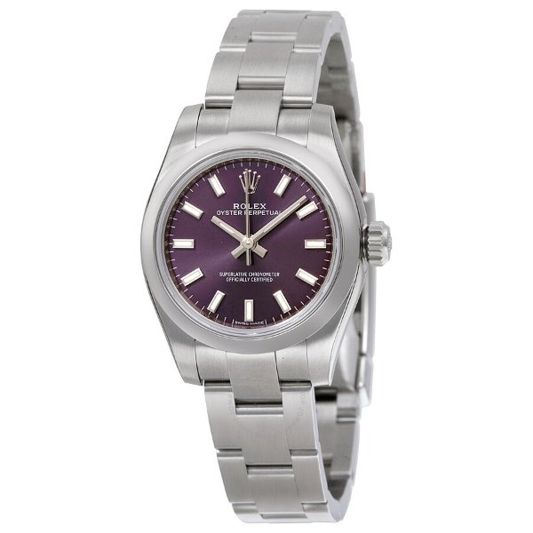 Lady Oyster Perpetual 26 Purple Dial Stainless Steel Oyster Bracelet Automatic Watch 176200PUSO