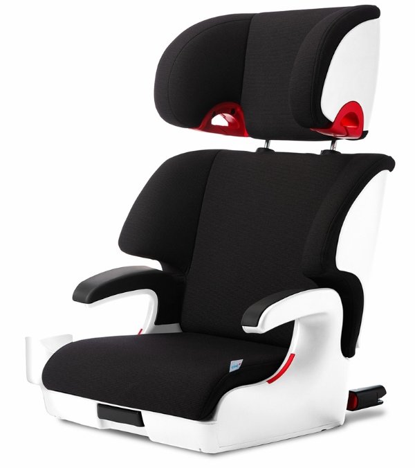 Oobr High Back Belt Positioning Booster Car Seat - Railroad / White (Albee Exclusive)