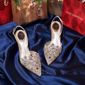 低至5折+额外8折珍珠凉鞋$607新年礼物：Rene Caovilla 水晶凉鞋到手价$448 比HR省$500+