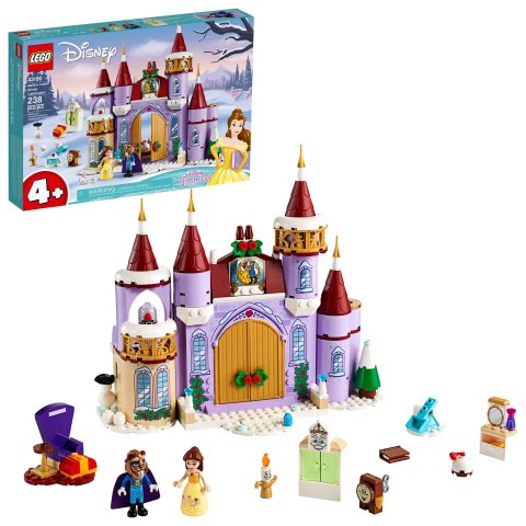 LegoDisney Belle’s Castle Winter Celebration (43180) Disney Princess Building Toy (238 Pieces)