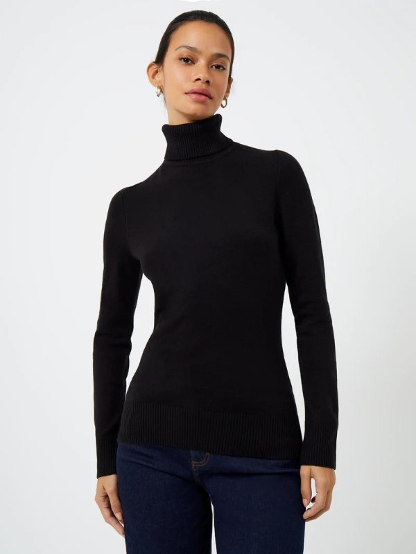Babysoft Fitted Turtleneck Sweater Black | French Connection USBabysoft Fitted Turtleneck Sweater