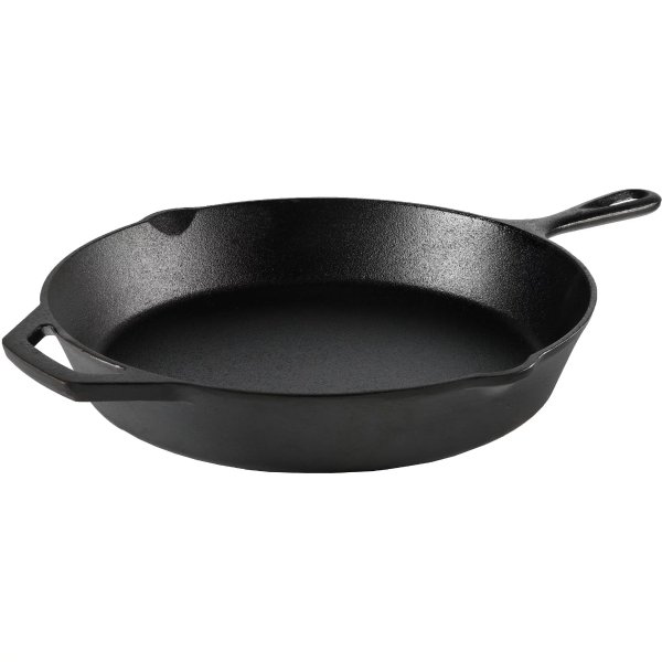 Pre-Seasoned 12" Cast Iron Skillet with Handle and Lips