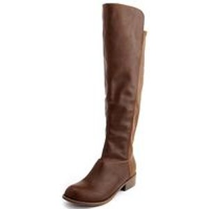 Charlotte Russe Stretch-Back Flat Riding Boots 