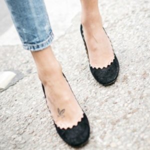 Chloe Scalloped Suede Ballet Flats @ Saks Off 5th