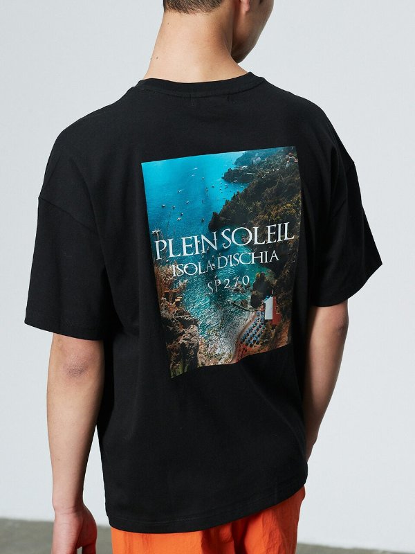 Eco Ischia Print Short-Sleeve T-Shirt _ Black