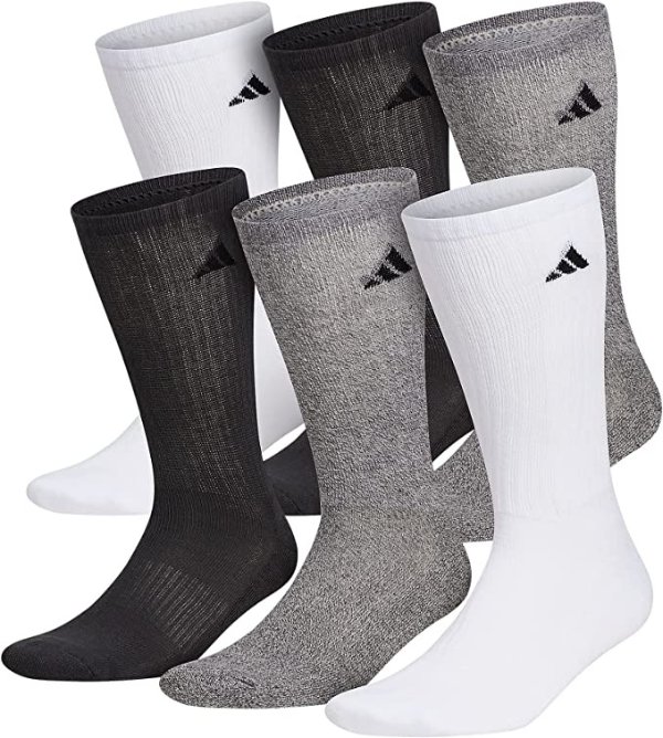 男士运动长袜 6双装 黑白灰配色