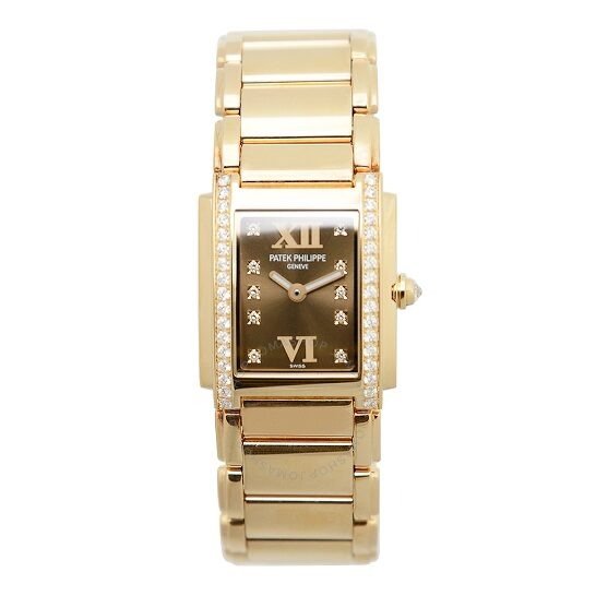 Twenty-4 18kt Rose Gold Diamond Chocolate Dial Ladies Watch 4908-11R