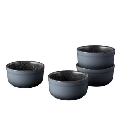 Grey Gem 3.5" Stoneware Ramekin - Set of 4