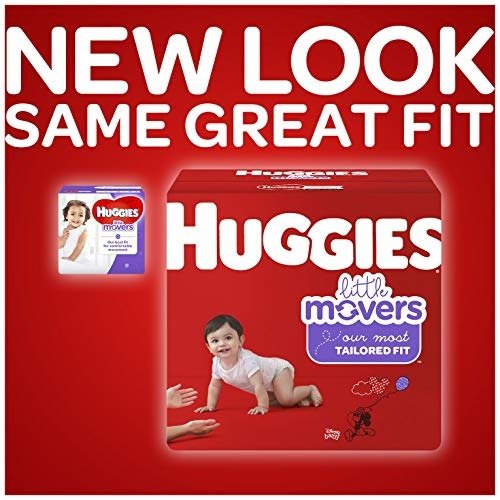 Little Movers Diapers, Size 5 (27+ lb.), 124 Ct, Economy Plus Pack (Packaging May Vary)