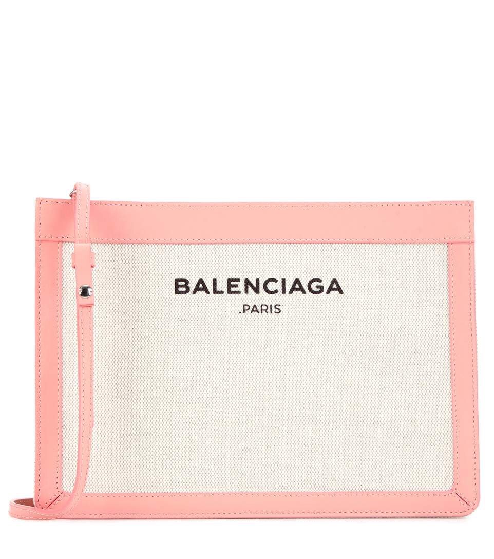 Balenciaga粉色帆布包