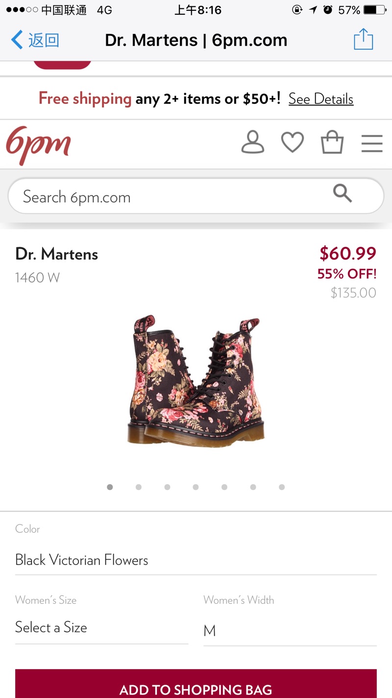 Dr Martens 印花女靴
