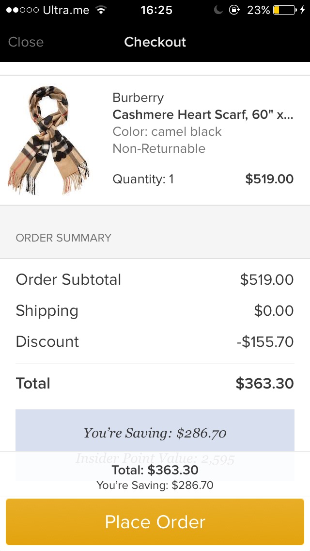 Cashmere Heart Scarf, 60" x 12" by Burberry at Gilt