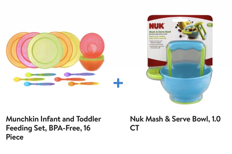 Munckin 婴儿餐具套装16件套+NUK宝宝辅食研磨碗