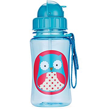 Skip Hop Zoo Straw Bottle, Holds 12 oz, Otis Owl