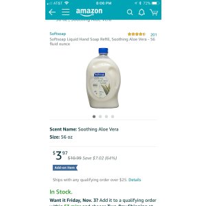 $3.97 Softsoap 洗手液 56 fluid ounce