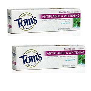 Tom's of Maine 预防牙菌斑无氟美白牙膏 -2支装