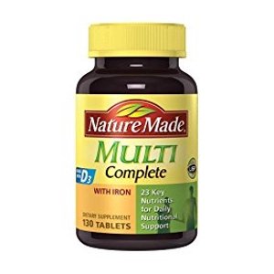 Nature Made Multi Complete with Iron 130 Tablets @ Amazon