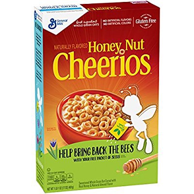 Honey Nut Cheerios Gluten Free Breakfast Cereal, 17 oz