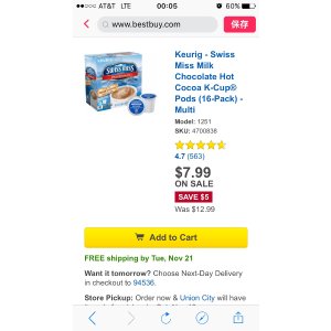 $7.99 Best Buy 胶囊咖啡特卖