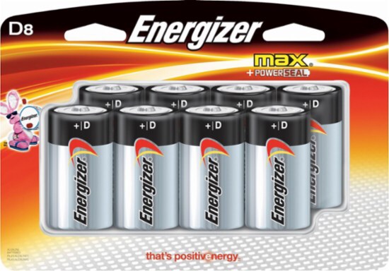Energizer Max D 电池 8个