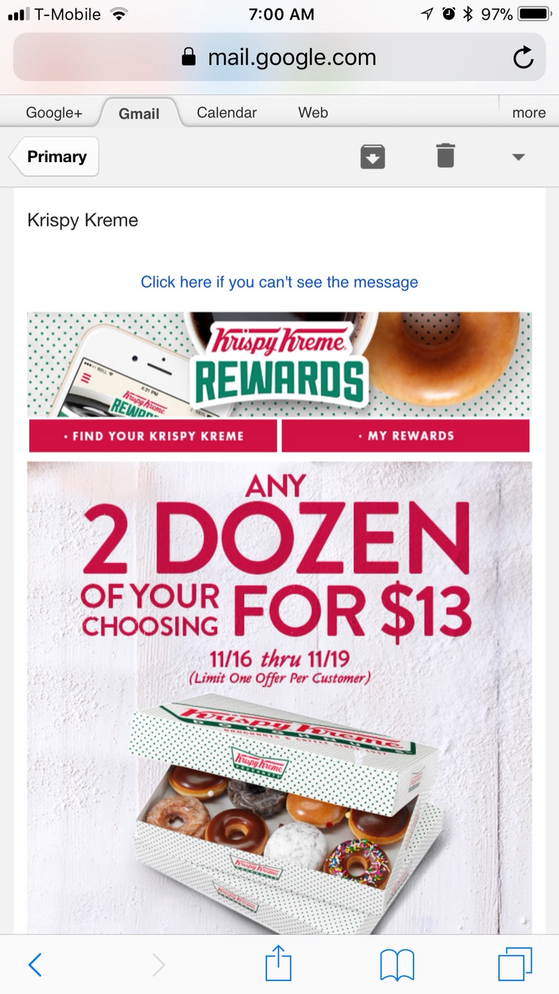 Krispy Kreme 甜甜圈促销