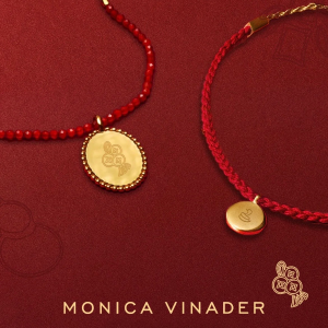 8折！生日石项链£78新年红运照！Monica Vinader 开运饰品闪促 金币小红绳£70