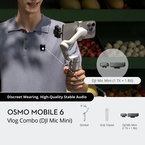 Osmo Mobile 6 + Mic Mini Vlog套装