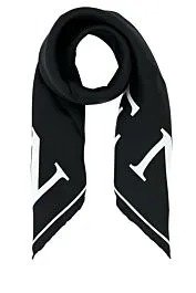 Black silk foulard

