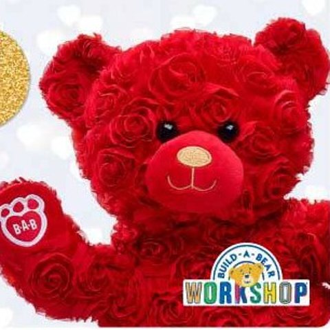 7折起！红玫瑰泰迪熊£21.6Build A Bear 情人节闪促🌹泰迪熊£7.5、雏菊盆栽£9