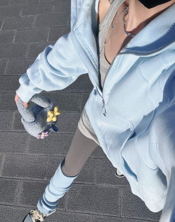 Scuba 半拉链宽松上衣